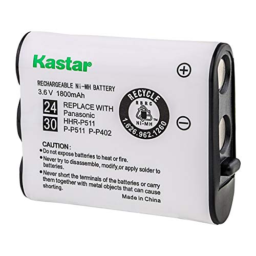 Kastar Battery Replacement for Panasonic N4HKGMA00001 Cordless Phone Battery and Panasonic P-P511, HHR-P511, Type 24 Rechargeable Battery