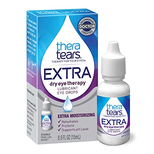 TheraTears Extra Dry Eye Therapy Lubricating Eye Drops for Dry Eyes, 0.5 fl oz Bottle