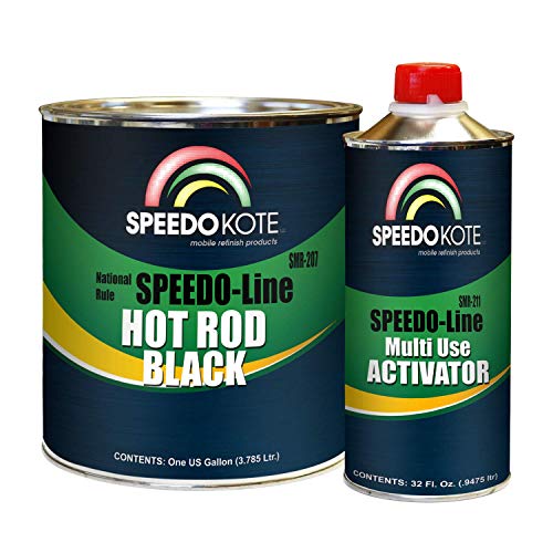 Speedokote SMR-207/211 - Hot Rod Black Paint, Black Satin 2K Urethane, SMR-207 4:1 mix Single Stage Gallon kit with activator included. For California, Delaware, or Maryland, order SMR-456.