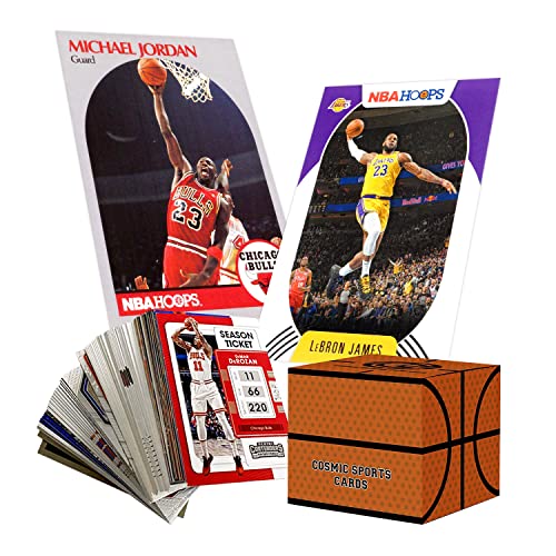 Deluxe NBA Basketball Cards 2023 Mystery Box | 100x Official NBA Cards | 10x Hall of Famers | 10x Rookies | 1x Lebron or Jordan | 4X Autograph or Relic Cards Guaranteed | Kobe Bryant Cards