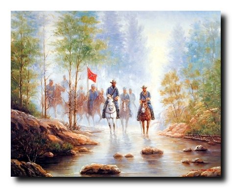 Impact Posters Gallery Western Wall Decor Civil War Grey Soldier On Horses Country Art Prints Poster (16x20)