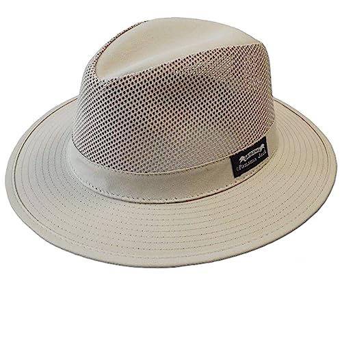 Panama Jack Original Mesh Safari Hat, 2 1/2' Brim, UPF (SPF) 50+ Sun Protection (Large) Khaki
