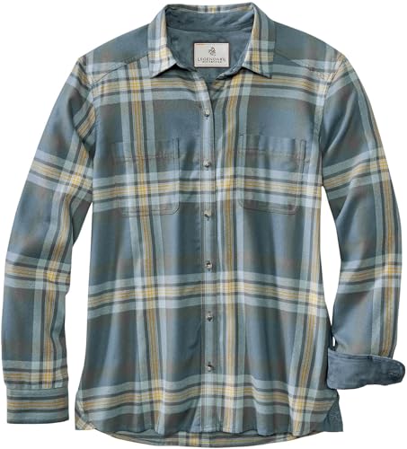 Legendary Whitetails Women's Standard Legendary Flannel Shirt Comfort Fit, Pacific Harbor Plaid, Medium