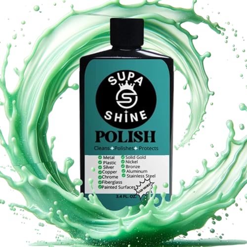 Supa Shine Metal Polish Cleaner-Chrome Cleaner- Chrome Polish- Brass Cleaner- Plastic Polish- Aluminum Polish- Copper Polish- Stainless Steel Polish- Metal Polishing