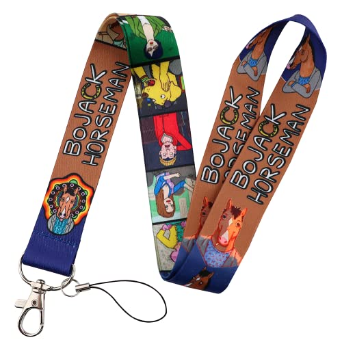 Pinstant Bojack Horseman Animated Comedy TV Show Will Arnett 17.7' Neck Lanyard Keychain Holder ID Badge Mobile Phone Pin Strap