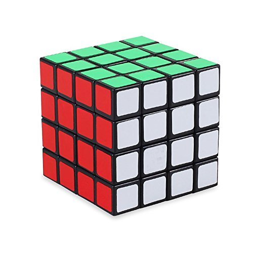 Qm-h Classical 4x4x4 Speed Puzzle Magic Cube 6-color Sticker Rubiks Black