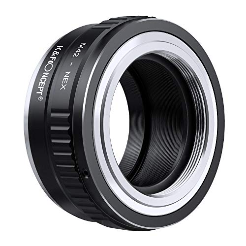 K&F Concept Lens Mount Adapter Compatible with M42 Lens to NEX E-Mount Camera Compatible with Sony Alpha NEX-7 NEX-6 NEX-5N NEX-5 NEX-C3 NEX-3