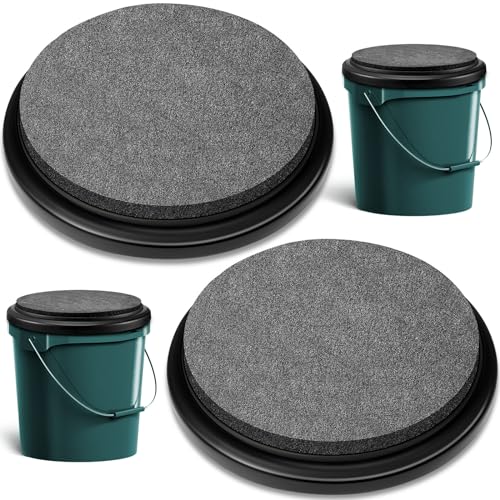 Wenqik 2 Pieces Padded Bucket Lid Seat 5 Gallon Bucket Seat Lid Black padded bucket lid bucket seat with Soft and Thick Cushion for Outdoor Sport Skiing Camping Fishing Indoor not include bucket