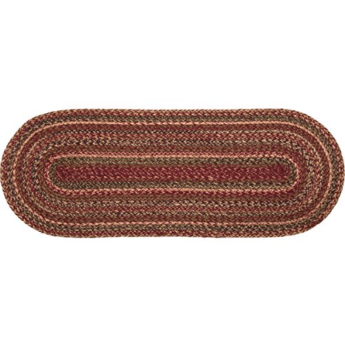 VHC Brands Cider Mill Jute Table Runner, 13x36, Red