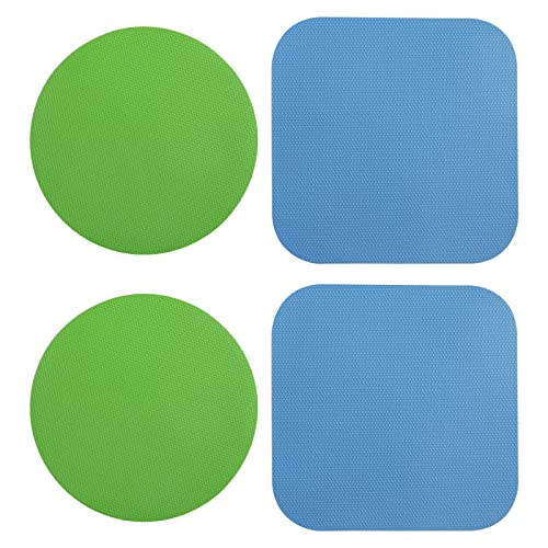 LUTER 4pcs Jar Opener Gripper Pads, Rubber, Multi-function for Seniors with Arthritis Weak Hands Kitchen Coasters(Light Blue, Green)