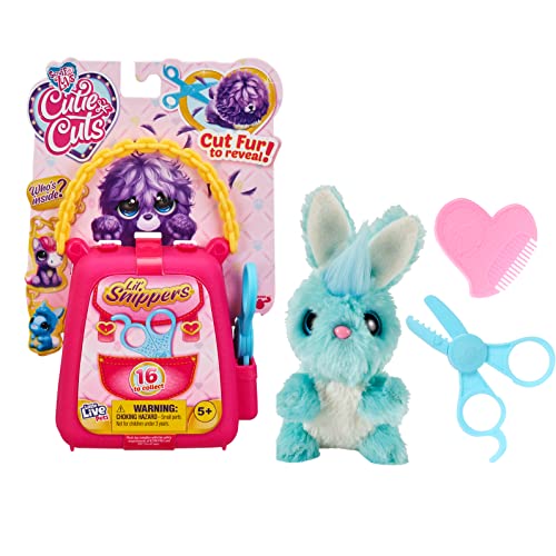 Scruff-a-Luvs Little Live Pets Cutie Cuts Lil Snippers | Cut Fur, Reveal, Groom & Love Plush Rescue pet, (30161)