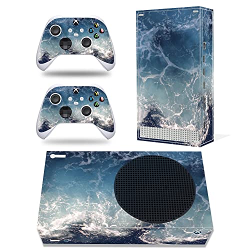 Skin Sticker for Xbox Series S Console and Controller - Full Skin Cover Protector Decal Warp Compatible with Xbox Series S (Sea Wave)