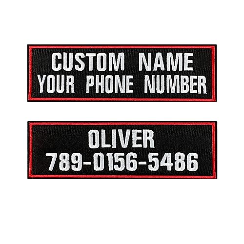 Customized Name Patch, Personalized Removable Tactical Patches Hook and Loop, Embroidered Military Name Patches for Dog Harness, Backpacks, Jackets