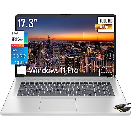HP 2023 Flagship 17 Laptop, 17.3' IPS FHD(1920 x 1080) Display, 13th Intel 10-Core i5-1335U(Beats i7-1260U), Iris Xe Graphics, Bluetooth 5.3, Backlit KB, Window 11 PRO(36GB|2TB SSD)