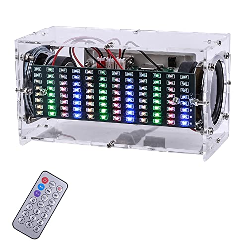 MiOYOOW Ḅḷueṭooṭḥ Speaker Kit DIY Soldering Project Spectrum USB Mini Electronic Sound Amplifier Home Stereo Speaker DIY Kits for Leaning Soldering Home and College High School Education