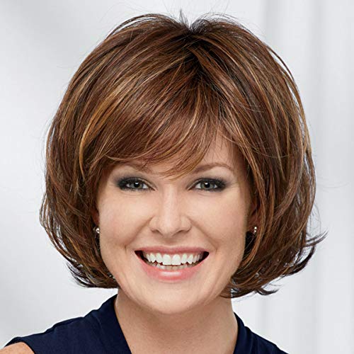 Paula Young Jamie Lynn VersaFiber Wig Stylish, Mid-Length Shag Wig with Tousled, Razor-Cut Layers In Heat-Stylable Fiber/Multi-tonal Shades of Blonde, Silver, Brown, and Red