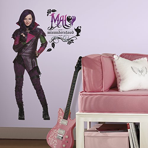 RoomMates RMK2852TB Descendants Mal Peel & Stick Giant Wall Decals, 15'Wide X 42.5'High, Multicolor