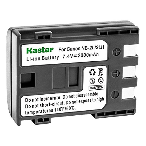 Kastar Li-ion Battery Replacement for Canon BP-2L5, BP-2LH, E160814, DS126071, NB-2L, NB-2LH Battery and Canon FVM100, FVM20, FVM200, FVM30, FV500 Digital Camera