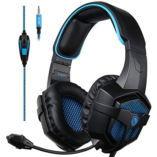 Sades SA807 Gaming Headset Headphone Stereo Sound 3.5mm Wired with Mic for PC/New Xbox One/PS4