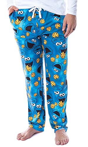 Sesame Street Men's Cookie Monster Tie Dye Adult Sleep Lounge Pajama Pants (Medium)