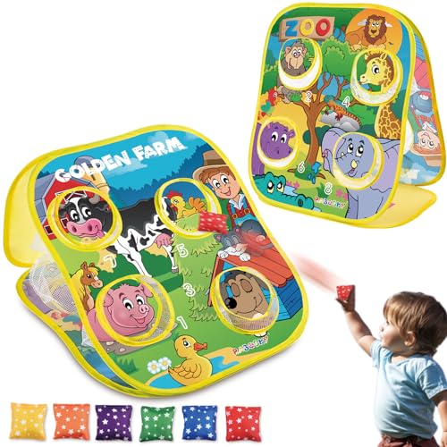 RaboSky 2 3 4 5 Year Old Boy Girl Birthday Gift, Farm Animals Toys for Toddlers 1-3-5, Bean Bag Toss Party Games, Toddler Sport Outdoor Play Toys Backyard Games Kids Activities