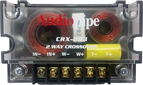 300 Watts 2 Way Crossover - (2 Pack) Passive Car Audio Speaker Tweeter Mids and Highs CRX-203