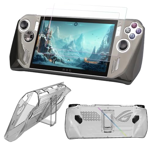 LUPAPA Clear Protective Case for Rog Ally with Kickstand, Transparent PC Crystal Protective case,Accessories for Rog Ally
