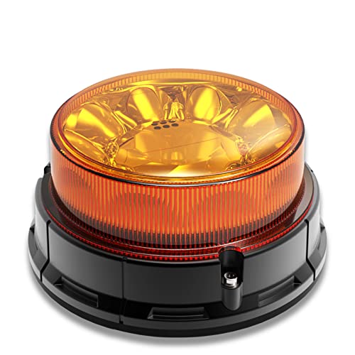 Agrieyes Class I Big LED Beacon Light 6.6', 80W Automatic Light-Sensitive Warning Caution Lights,Rooftop Permanet Mount Flashing Strobe Lights for Construction Vehicles Trucks Car