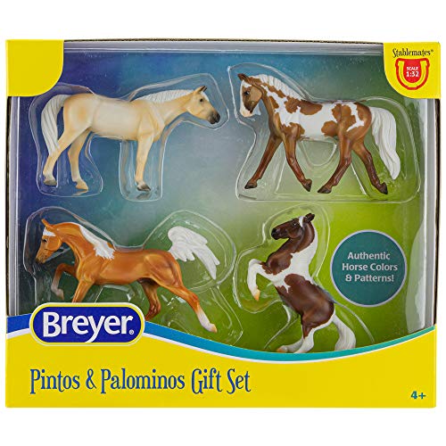 Breyer Horses Stablemates Pintos & Palominos Collection | 4 Horse Set | 1:32 Scale | 3.75' x 2.5' | Horse Toy | Model #6226