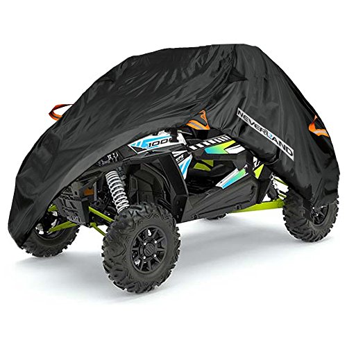 NEVERLAND UTV Covers, Waterproof Outdoor Heavy Duty UTV Cover 2-3 Seater Compatible with Polaris Ranger Yamaha Wolverine Can-Am Honda Kawasaki Teryx Textron Off Road Wildcat Black
