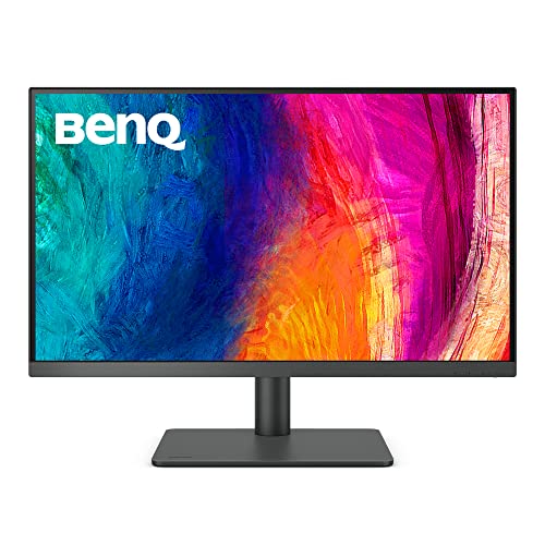 BenQ PD2705U Mac-Ready Monitor 27' 4K UHD | IPS | DeltaE ≤3 | ICC Sync | Calibration Report | Uniformity | HotKey Puck | Ergonomic | DisplayPort | USB-C (65W) | USB Hub,Black