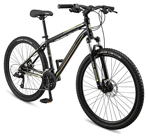 Mongoose Montana Sport Men and Women Mountain Bike, 21-Speed Drivetrain with Trigger Shifters, 27.5-Inch Wheels, 17-Inch Medium Frame, Black