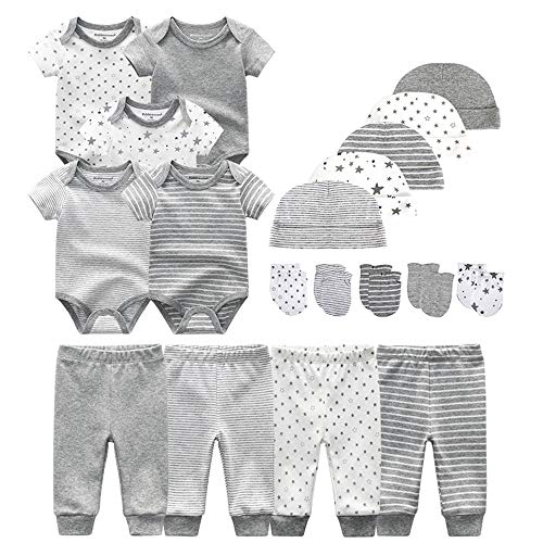 Kiddiezoom Unisex Baby Layette Essentials Giftset Clothing Set 19-Piece for Newborn boys