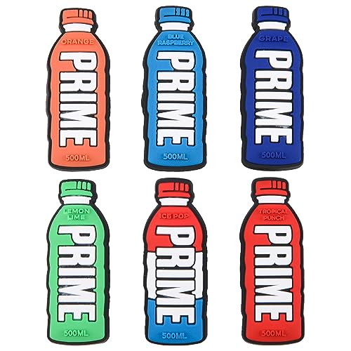 VZDIOR 6 Pieces Energy Bottle Shoe Charms Sport Drink Shoes Decoration Charms for Party Favor MY1-A