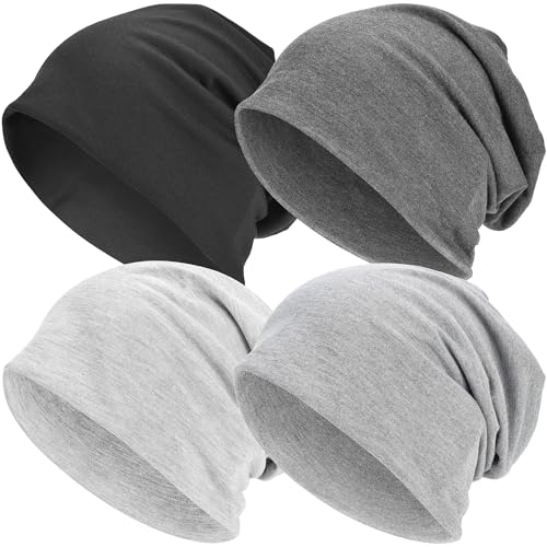 EINSKEY Cotton Slouchy Beanie Hat for Men/Women, Lightweight Oversize Large Thin Skull Cap Chemo Cap Night Sleeping Cap