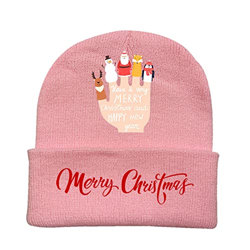 Top HatChristmas Hats Adults Winter Warm Beanie Knitted Crochet Cap Headwear Funny Christmas Hat Christmas New Year Gifts Beach Hat