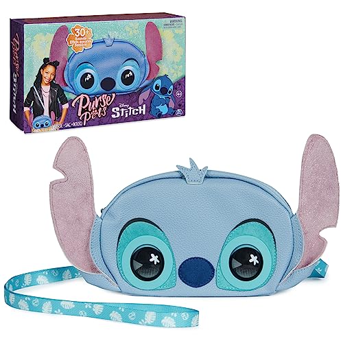 Purse Pets, Disney Stitch Officially Licensed Interactive Pet Toy & Girls Purse, 30+ Sounds & Reactions, Crossbody Bag, for Kids