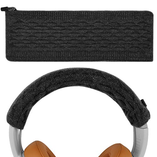 Geekria Knit Fabric Headband Cover Compatible with Sony WH1000XM5, WH1000XM4, WH1000XM3 Headphones, Head Cushion Pad Protector, Replacement Repair Part, Easy DIY Installation (Black)