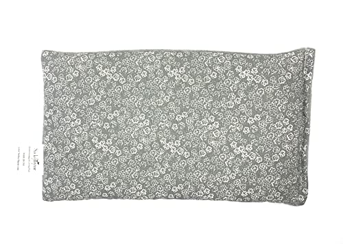 SacksyThyme Microwave Heating Pad for Cramps, Back, Neck, Shoulders, Leg Pain - Reusable Heat Pack, Hot Moist Microwavable Therapy Pack - Unscented Flaxseed Hot Compress Made in USA (Size: 12' x 7')