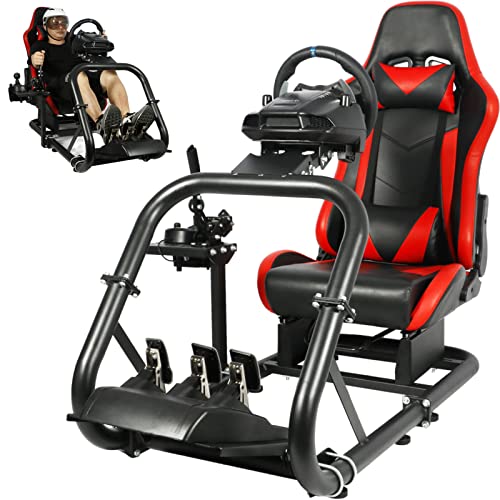 Dardoo G920 Racing Simulator Cockpit with Seat Shifter Lever Fits for Logitech G29 G920&G923 Thrustmaster T300RS TX Fanatec PC Xbox, Gaming Steering Wheel Stand Without wheel, pedal, handbrake