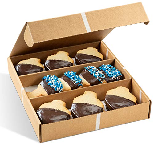 Hanukkah Cookies | Kosher Hanukkah Gifts for Men Women Children | 16 Shortbread Cookies Individually Wrapped Menorah Dreidel | Gourmet Food Gifts for Colleagues | Dairy & Nut Free | Stern’s Bakery