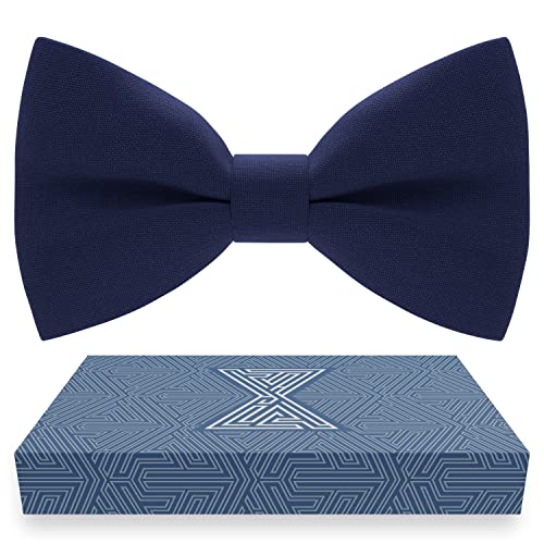 Bow Tie House Bow Ties for Men Cute Navy Blue Boys Bow Tie Expands Our Color Line - Light Sky Deep Natural Blue Bowties Men and Electric Navy Royal Blue Clip on Bow Tie in shop (Large, Navy Blue)