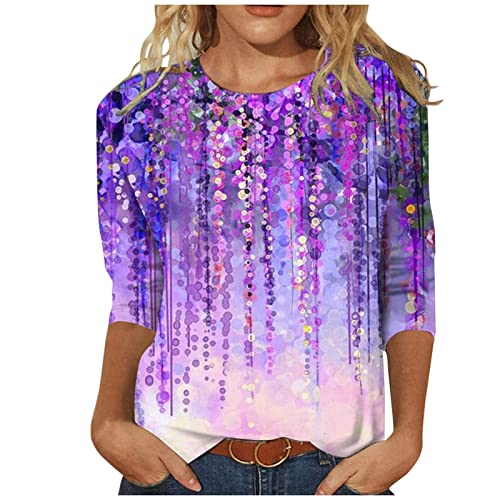 Shirts for Women Hawaiian Shirts Trendy Tops for Women Blank T Shirts Bandana Shirt for Women Mesh Crop Top Mesh Crop Tops for Women from Son Pirate Shirt Purple 3XL