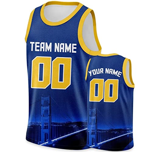 Custom Basketball Jersey Fashion City Night Jersey Personalized Stitched&Printed Team Name Number Sports Jersey for Men Women Youth