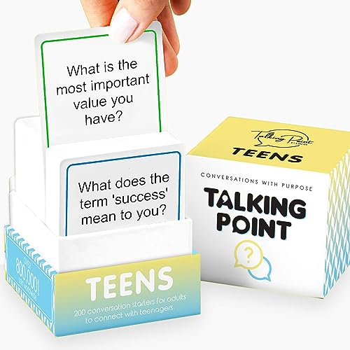 200 Teens Conversation Cards - Connecting Parents with their Teenagers - Reduce Screentime with Fun & Deep Conversation - Avoid Conflict, Improve Communication & Learn More About Your Teen Boy or Girl