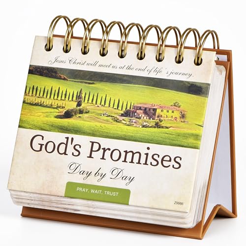 Motivational Calendar - Daily Bible Quote Calendar, 5.3' x 4.85', Undated Flip Calendar for Desk, Bible Verse Calendar, Perpetual Desk Calendar, Christian Desk Decor with Retro Thick Paper, Hardbound