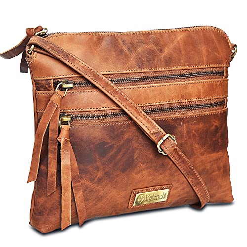 Valenchi Genuine Leather Crossbody Handbag for Women - Shoulder bag for Womens Handmade