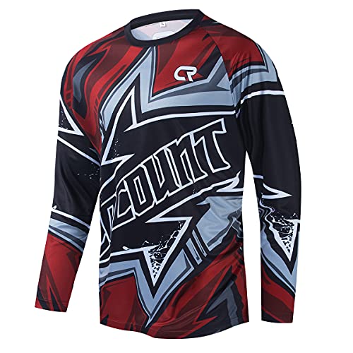Coconut Ropamo Men's Mountain Bike Jersey Shirt Long Sleeve MTB Jersey Cycling Jersey Downhill Motocross T-Shirt (COSJF-1002, XX-Large)
