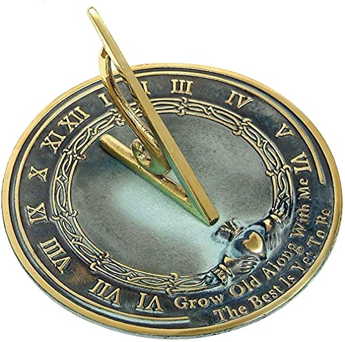 NauticalMart Brass Sundial Grow Old with Me