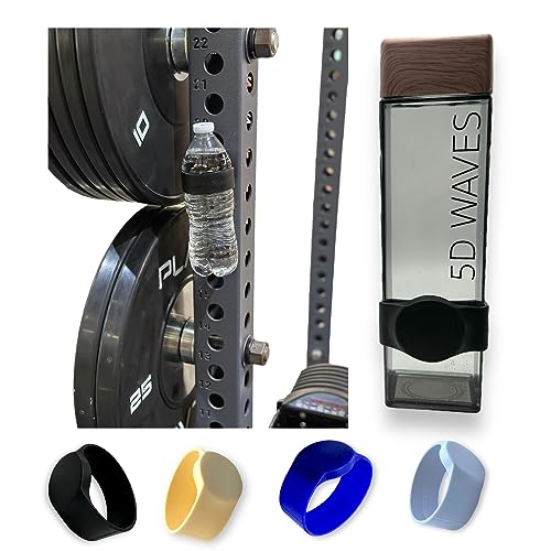 Magnetic Water Bottle Holder - Innovative Magnetic Band for Bottles, Cans & Small Objects - Multipurpose Bottle Sleeve - Hands-Free Magnetic Holder Bracelet for Gym, Home Organization (Black, 1)